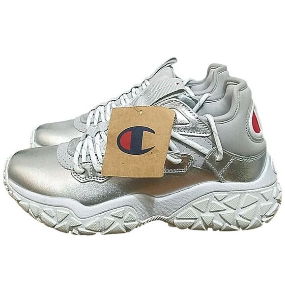 Champion NWT Tank Silver Metallic Women's Running Sneakers SZ 6.5 - Picture 1 of 10
